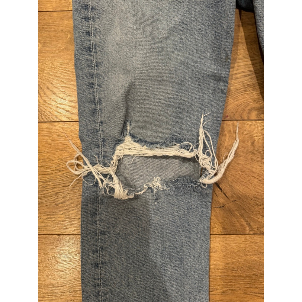 Women's AGOLDE Blue Distressed Straight Leg Jeans Size 27 - Picture 2 of 7